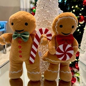 Target 🎯 Pair of Plush Gingerbread Girl & Boy Beanie Couple